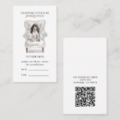 かわいいウォーターカラードッグスパトリマー 予約カード (正面/裏面)