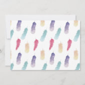 かわいいウォーターカラードリームキャッチャー誕生日 サンキューカード (裏面)