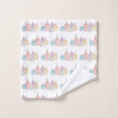 かわいいウォーターカラーパステルパンプキ与えン感謝していス バスタオルセット (ウォッシュタオル)