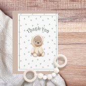 かわいいウォーターカラーベアシンプルサンキューカード サンキューカード