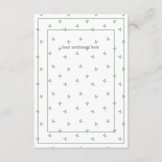 かわいいウォーターカラーベアシンプルサンキューカード サンキューカード (裏面)