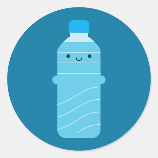 かわいいウォーターボトル ラウンドシール (正面)