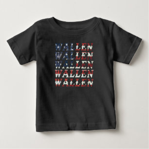 かわいいウォーレンシャツアメリカ国旗RedホワイトTシャツ ベビーTシャツ