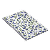 かわいいウオーターカラーコーンフラワーモノグラムの ノートブック (右側)