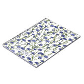 かわいいウオーターカラーコーンフラワーモノグラムの ノートブック (左側)