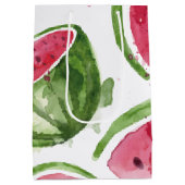 かわいいウオーターカラースイカ ミディアムペーパーバッグ (裏面)