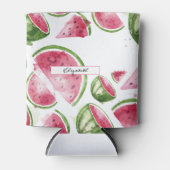 かわいいウオーターカラースイカ 缶クーラー (正面)