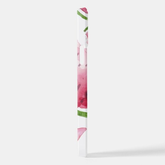 かわいいウオーターカラースイカ iPhoneケース (右側面)