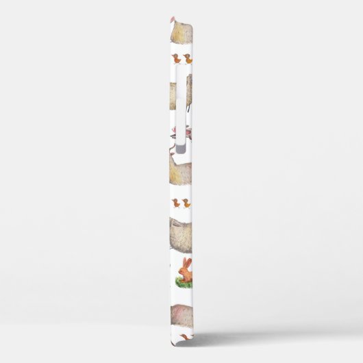 かわいいウオーターカラーファーム納屋の動物パターン Case-Mate iPhoneケース (裏面 / 左)