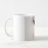 かわいいウオーターカラー抽象芸術シャム猫 コーヒーマグカップ (左)