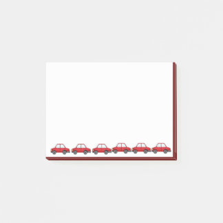 かわいいウオーターカラー車のレッド車 ポストイット