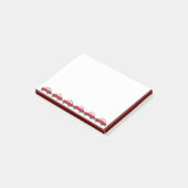 かわいいウオーターカラー車のレッド車 ポストイット (アングル)