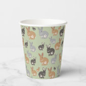 かわいいウサギΧριστός Ανέστη!ギリシャ正統イースター 紙コップ (裏面)