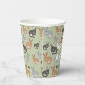 かわいいウサギΧριστός Ανέστη!ギリシャ正統イースター 紙コップ (右)