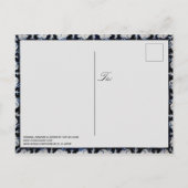 かわいいウサギかわいいバニーdedham delftタイルはがき ポストカード (裏面)