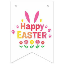 かわいいウサギがイースターエッグを描くラッピングペーパー