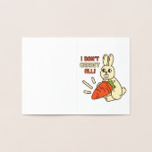 かわいいウサギがニンジンを抱えている 箔カード (内部)