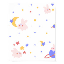 かわいいウサギが月を仰ぐ