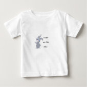 かわいいウサギこんな目で覚めたおもしろい ベビーTシャツ (正面)
