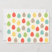 かわいいウサギとイースターエッグ イースターパーティーの招待状 招待状 (裏面)