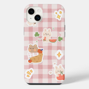 かわいいウサギとクマのiPhone 14 Proケース – iPhone 14 Plusケース