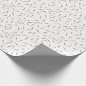 かわいいウサギとニンジン ラッピングペーパー (角)