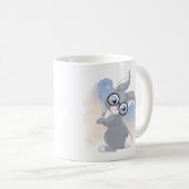 かわいいウサギとメガネ コーヒーマグカップ (正面右)
