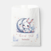 かわいいウサギと三日月 フェイバーバッグ (正面)