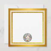 かわいいウサギと卵と植物で楽しいイースター 招待状 (裏面)