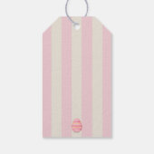 かわいいウサギと卵のパステルストライプ イースター ギフトタグ (裏面)