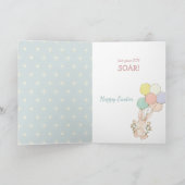 かわいいウサギと風船のイースターカード カード (内部)