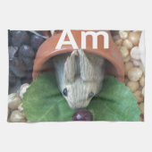 かわいいウサギのおやつタイム キッチンタオル (横)