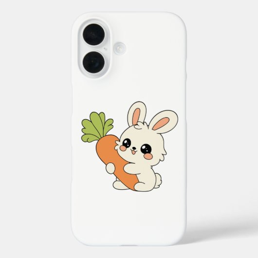 かわいいウサギのにんじんスマホケース Case-Mate iPhoneケース (裏面)