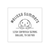 かわいいウサギのアーチアドレス ラバースタンプ (インプリント)