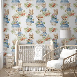 かわいいウサギのイチゴの苗木皮&スティック 壁紙