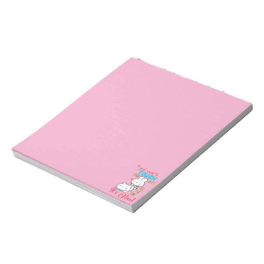 かわいいウサギのイラスト お尻を触りたい ノートパッド (回転)