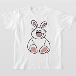 かわいいウサギのイラスト | 子供用アニマルTシャツ Tシャツ