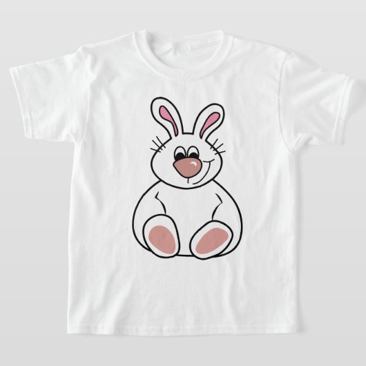 かわいいウサギのイラスト | 子供用アニマルTシャツ Tシャツ (レイダウン)