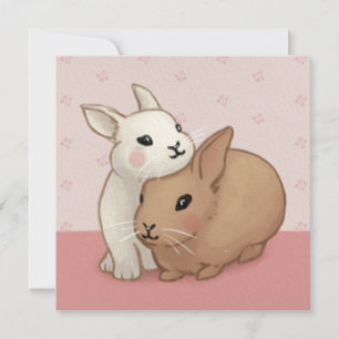 かわいいウサギのイラスト 招待状
