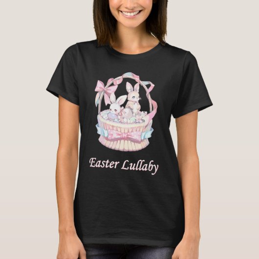 かわいいウサギのイースターの子守唄 イースター Tシャツ (正面)