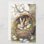 かわいいウサギのイースターエッグ (裏面)