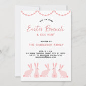 かわいいウサギのイースターブランシュ招待状 招待状 (正面)