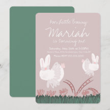 かわいいウサギのイースター1歳誕生日手描き