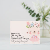 かわいいウサギのウェディング フラワーガール プロポーズ 案内ポストカード (スタンド正面)