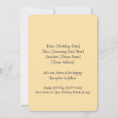 かわいいウサギのカップルの結婚式招待状 セーブザデート (裏面)