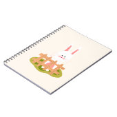 かわいいウサギのカワイイ螺旋ノート|可愛い学校 ノートブック (左側)