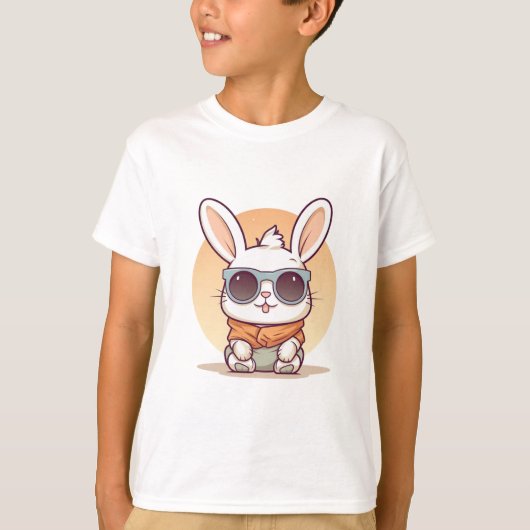 かわいいウサギのキャラクター Tシャツ (正面)
