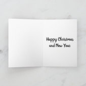 かわいいウサギのクリスマスカード カード (内部)