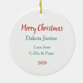 かわいいウサギのクリスマス オーナメント 鳥の花輪 (裏面)