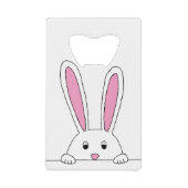 かわいいウサギのクリップアートかわいい動物のバニーアート クレジットカード栓抜き (正面)
